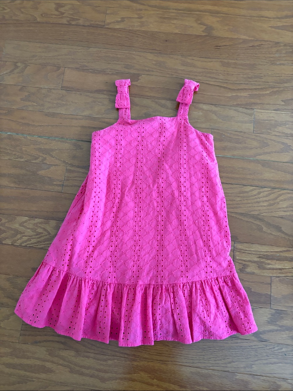 Janie and Jack Hot Pink Eyelet Dress